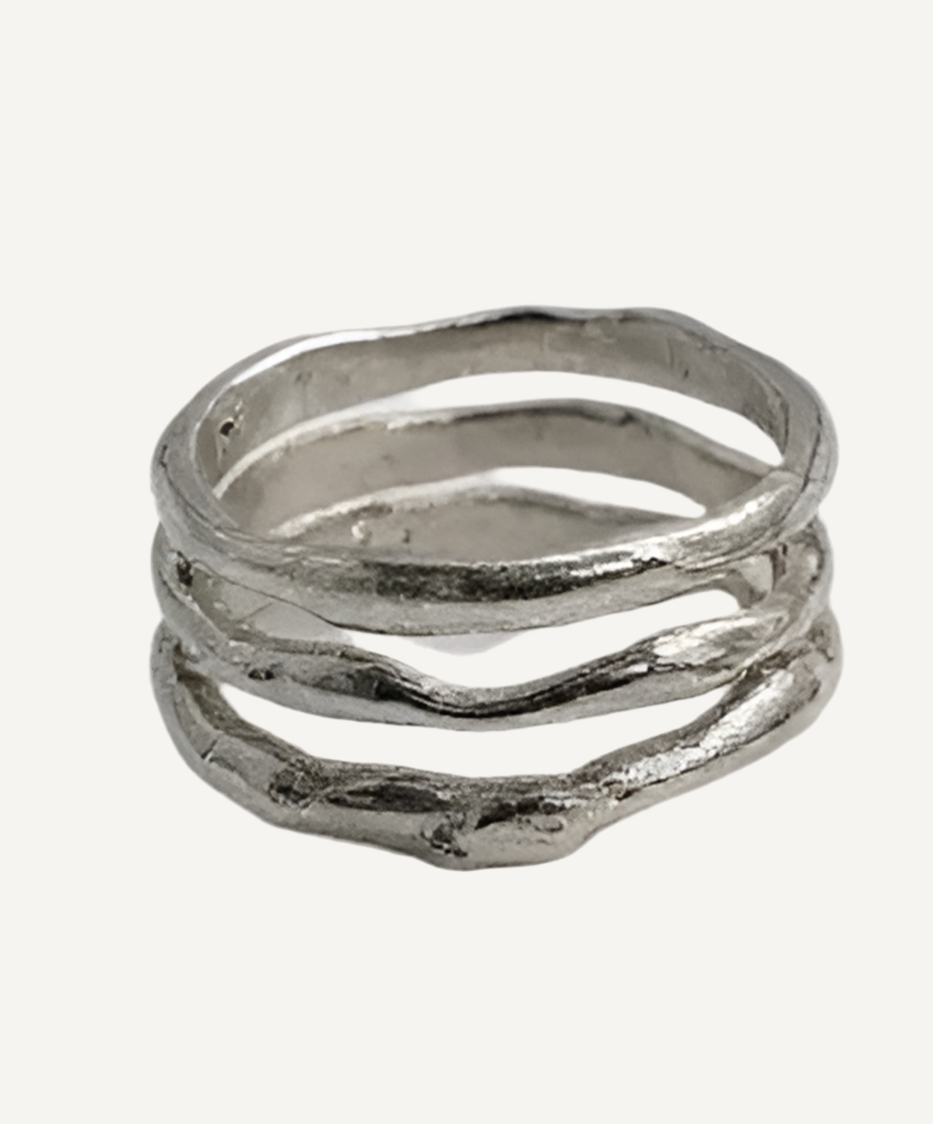 Textured Cast Bit Stacking Ring