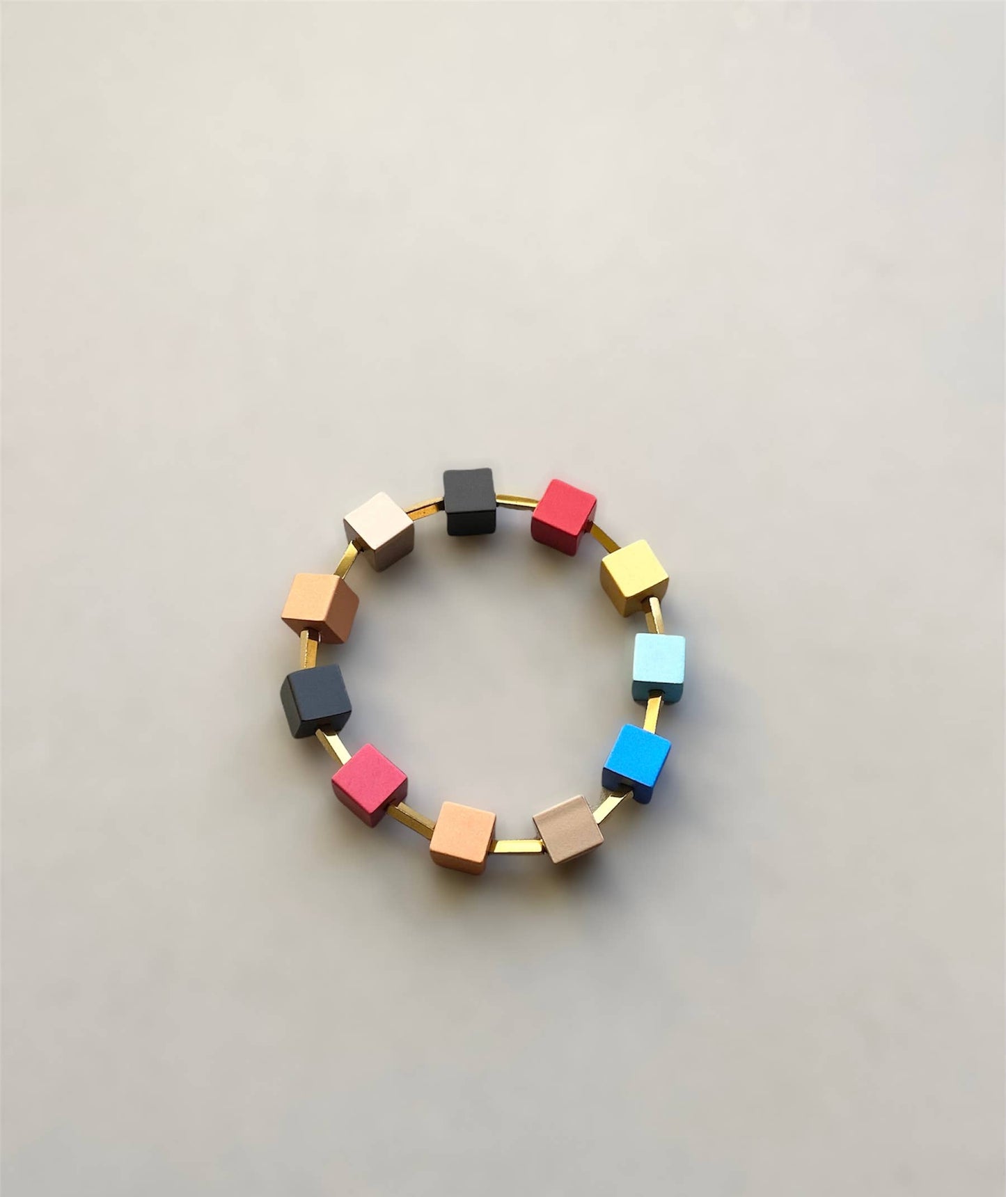 Aluminum Cube Stacking Bracelets