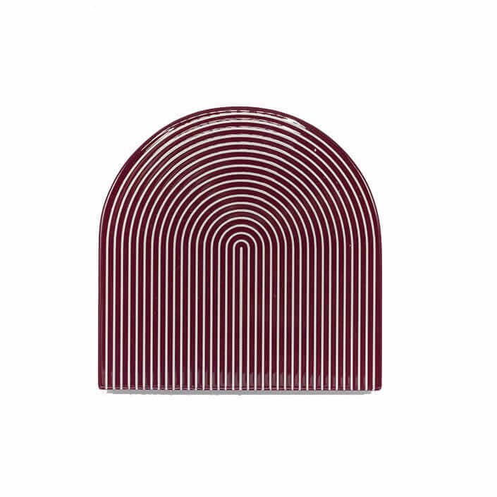 Lacquer Stripe Coasters - Plum & White