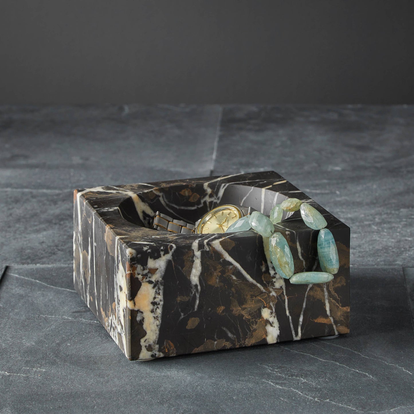 Black & Gold Marble Catchall