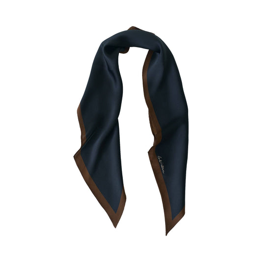 "Satin" Silk Neck Scarf - Black