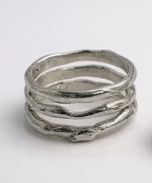 Textured Cast Bit Stacking Ring