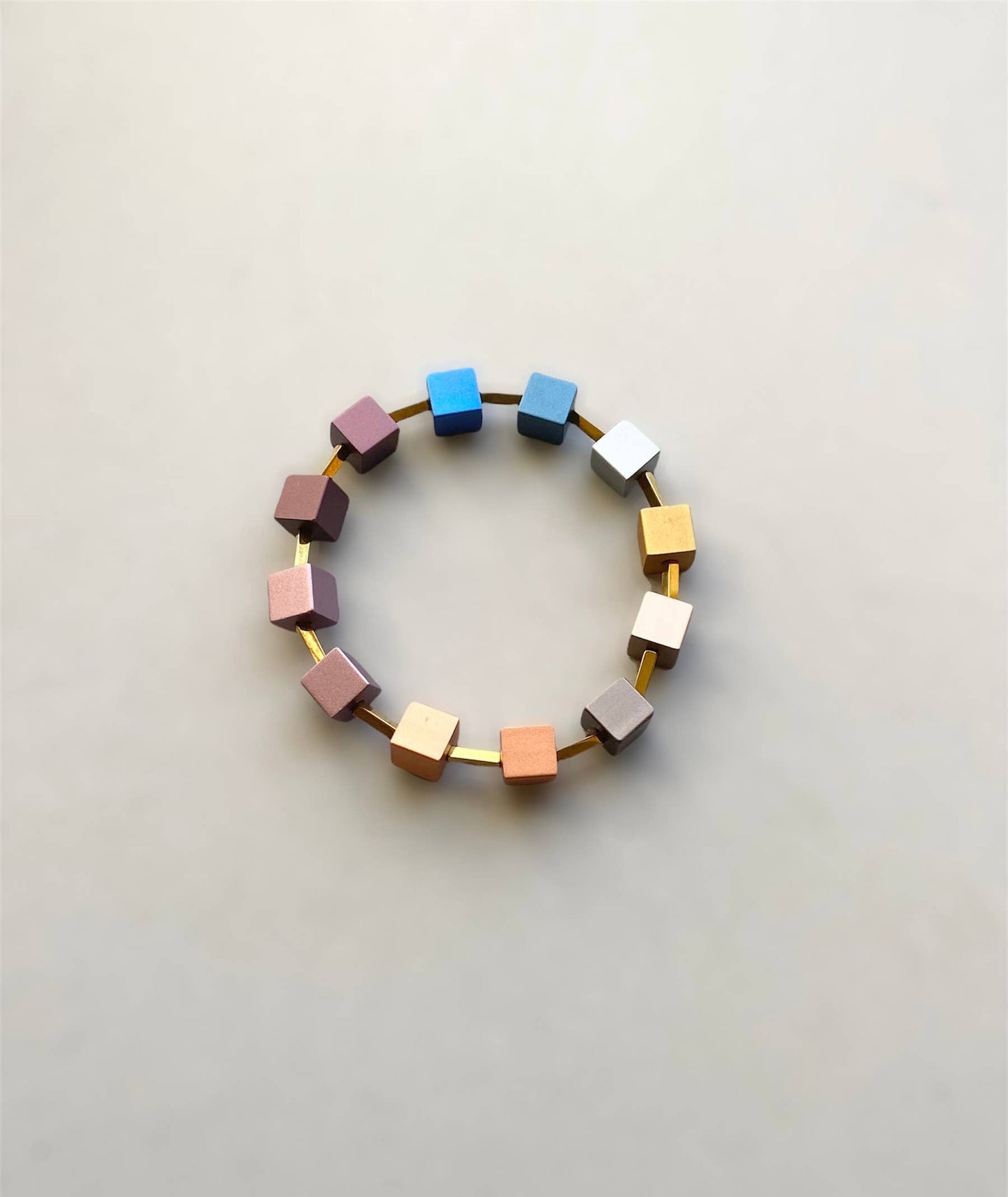 Aluminum Cube Stacking Bracelets