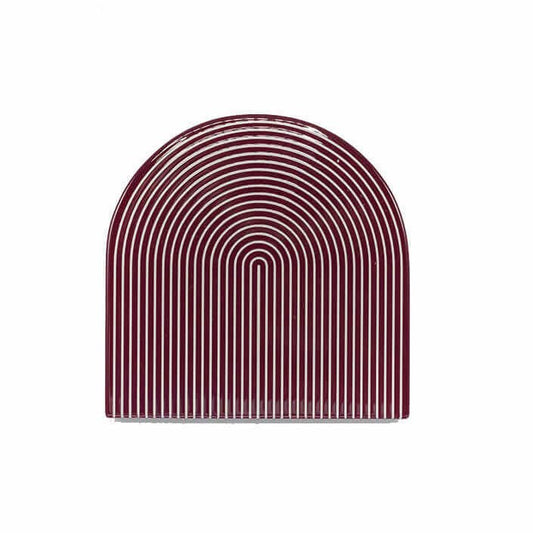 Lacquer Stripe Coasters - Plum & White
